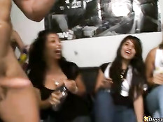 Screaming chicks and a horny dick