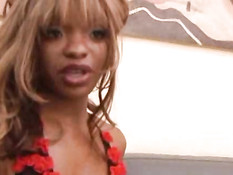 Ebony Slut Gets An Anal Stretching