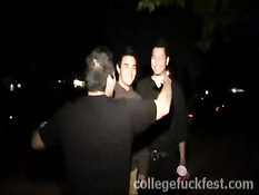 Brunette Blows Stranger In Public