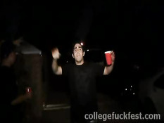 Brunette Blows Stranger In Public