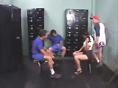 Tight Teen Banged By The Football Players