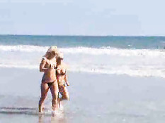 Naughty Canden Moore & Crista Moore At The Beach