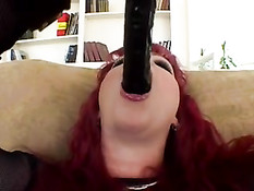 Red Head Gets Ass Pounded By 2 Cocks