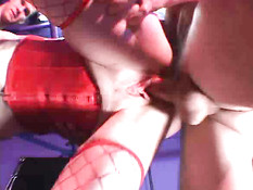 Latex Slut Fucked In Butt