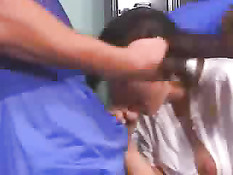 Slut Schoolgirl Takes On Football Players AND Coach!