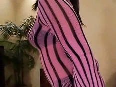 Sandra Romain Wears Fishnet