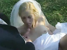 Bride Fucked Outdoors By More Than One Guy!