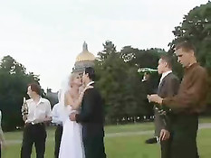 Bride Fucked Outdoors By More Than One Guy!