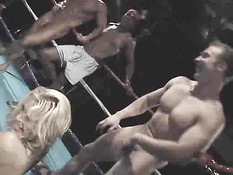 Two Chicks Get Bukkake In The Ring