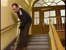 Nasty Student Banged By The Janitor