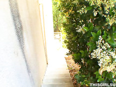 Lana Violet:Hot Brunette Chick Takes A Load Of Cum In Her Mouth