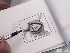 Hot lesbians loving pool and dildo