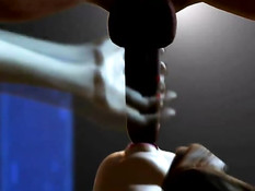 Подрочила член руками и сделала минет