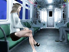 Подрочила член руками и сделала минет