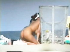 Giant boobs on the beach