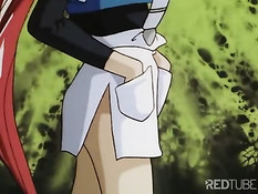 Blonde and redhead seducing boy