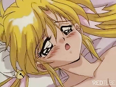 Blond and redhead ninja girls