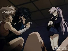 Blond and redhead ninja girls