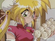 Blond and redhead ninja girls