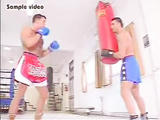 Hot guys training really hard