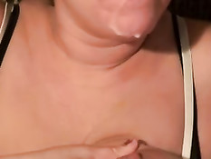 Girl sucking her breastmilk