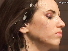 Phoenixxx is bound blindfolded and gang banged