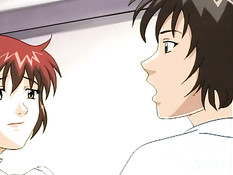 Трах с большегрудой аниме девушкой