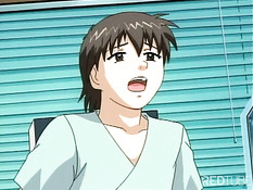 Трах с большегрудой аниме девушкой