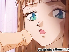 Она получает хорошую порцию спермы