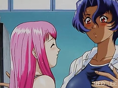 Аниме девушка превращается в сексуальную куклу