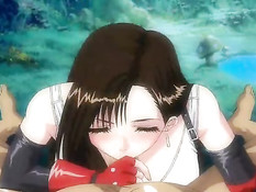 Минет от хентай брюнетки