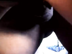 Сладкая детка в чёрном белье выебана негром