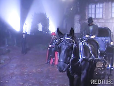 Черти в аду выебали блондинку прямо в рот