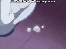 Хентай детка открывает все свои дырочки