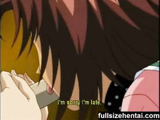 Хентай студентка показывают свои молодые сиськи