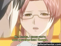 Рыжая хентай учительница выебанная в рот