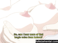 Сисястая хентай девочка получает бутылку в задницу