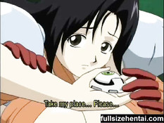 Хентай официантка с массивными сиськами