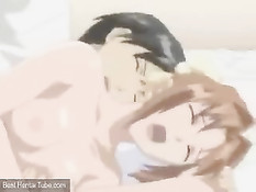 Жёсткий секс молодой хентай парочки