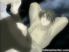 Хентай пара трахается на открытой местности