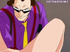 Рыжую анимашку трахают твёрдые члены