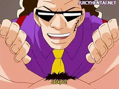 Рыжую анимашку трахают твёрдые члены