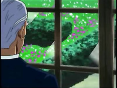 Грязная горничная хентай трахается с хозяином