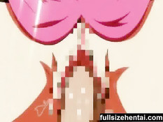 Хентай девушка с большими сиськами скачет на члене
