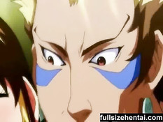 Хентай девушка с большими сиськами скачет на члене