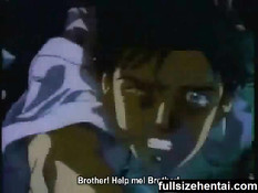 Хентай гей жёстко трахает парня в анус