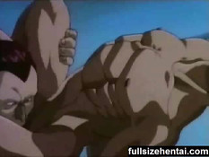 Хентай гей жёстко трахает парня в анус