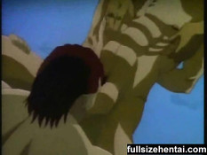 Хентай гей жёстко трахает парня в анус