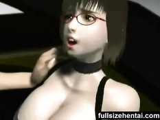 Большой 3D член для грудастой шлюхи