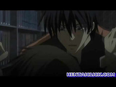 Аниме гей целуется с другом в библиотеке